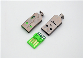 USB 2.0 Type-A Male (USB 2.0 AM) two-piece connector with low current support